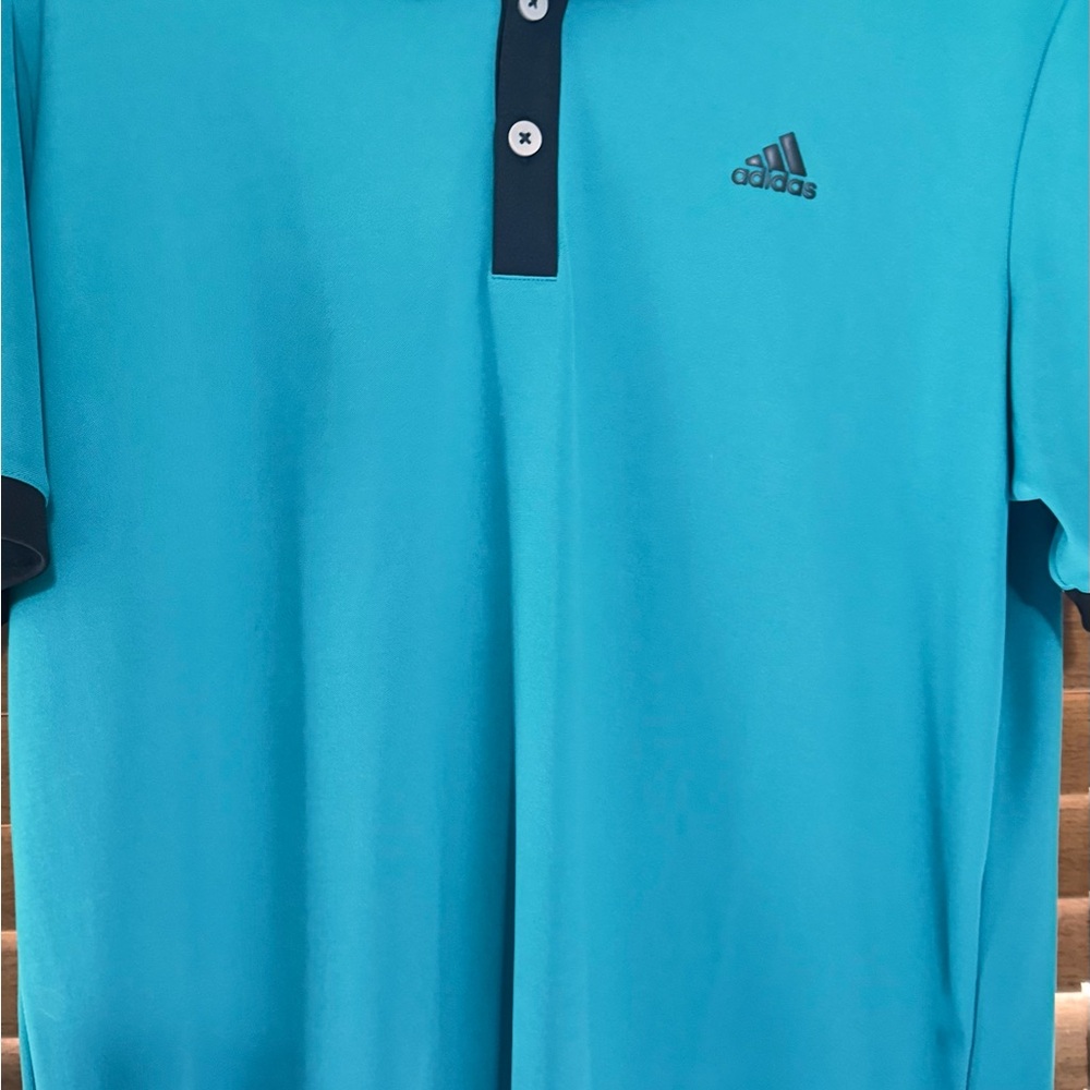 Adidas Blue Polo Shirt Athletic Style
